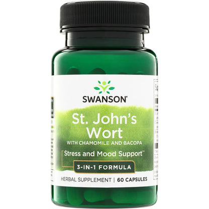St. John's Wort with Chamomile and Bacopa - 3-in-1 Formula